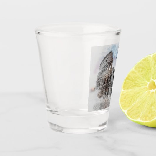 Waterverf Rome, Italië Shot Glass – Artistiek Shot Glas (Links)
