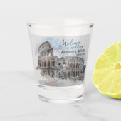 Waterverf Rome, Italië Shot Glass – Artistiek Shot Glas (Voorkant)