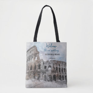 Waterverf Rome, Italië Tote Bag