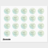 Waterverf Ronde adreslabel Sticker (Vel)