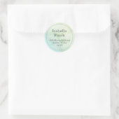 Waterverf Ronde adreslabel Sticker (Tas)