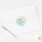 Waterverf Ronde adreslabel Sticker (Envelop)