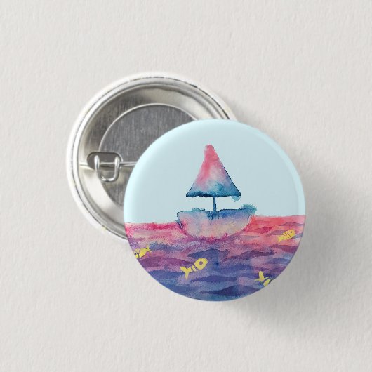 Waterverf Ronde Button 3,2 Cm (Voorkant /achterkant)