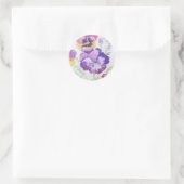 Waterverf Ronde Sticker (Tas)