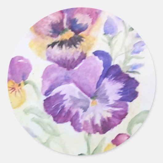 Waterverf Ronde Sticker (Voorkant)