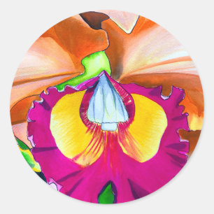 Waterverf Ronde Sticker