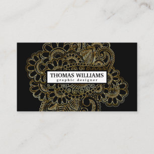 Waterverf rood blauw bloemmotief paisley patroon visitekaartje