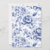 Waterverf Rood Blauw en Gouden Bloemen Sweet 16 Kaart (Achterkant)