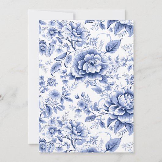 Waterverf Rood Blauw en Gouden Bloemen Sweet 16 Kaart (Achterkant)