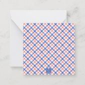 Waterverf Rood & Blauw Plaid Kreeft Gift Enclosure Notitiekaartje (Achterkant)