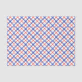 Waterverf Rood & Blauw Plaid Tissuepapier (Voorkant)