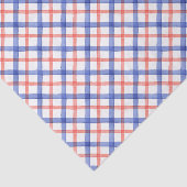 Waterverf Rood & Blauw Plaid Tissuepapier (Detail)