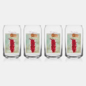 Waterverf Rood Chili Ristra New Mexico Blikvorm Glas (Achterkant)