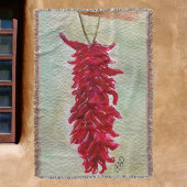Waterverf Rood Chili Ristra New Mexico Deken