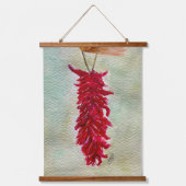 Waterverf Rood Chili Ristra New Mexico Hangend Wandkleed (Voorkant)