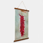 Waterverf Rood Chili Ristra New Mexico Hangend Wandkleed (Gebogen)