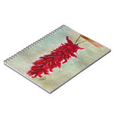 Waterverf Rood Chili Ristra New Mexico Notitieboek (Linkerzijde)