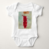 Waterverf Rood Chili Ristra New Mexico Romper (Voorkant)