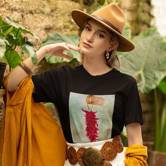 Waterverf Rood Chili Ristra New Mexico T-shirt