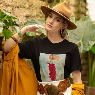 Waterverf Rood Chili Ristra New Mexico T-shirt