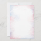 Waterverf Rood en Blauw Vierde Juli Feest Kaart (Achterkant)