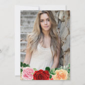 Waterverf Rood en Geel Rozen Afstuderen Kaart (Achterkant)