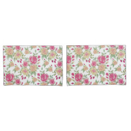 Waterverf rood en geel rozen | kussensloop