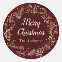 Waterverf Rood- en goudkerstfeestdag