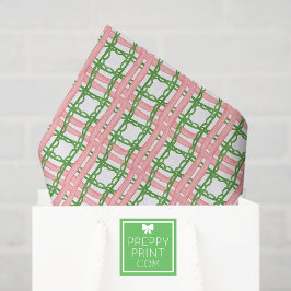 Waterverf Rood en Groen Whimsical Schotse ruit Tissuepapier