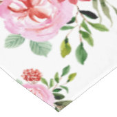 Waterverf Rood en Roze Bloemen Naadloos Patroon Tafelkleed (Gekanteld)