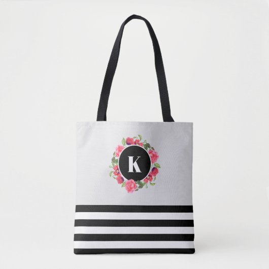 Waterverf Rood en Roze Cirkel Tote Bag (Voorkant)