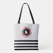 Waterverf Rood en Roze Cirkel Tote Bag (Achterkant)
