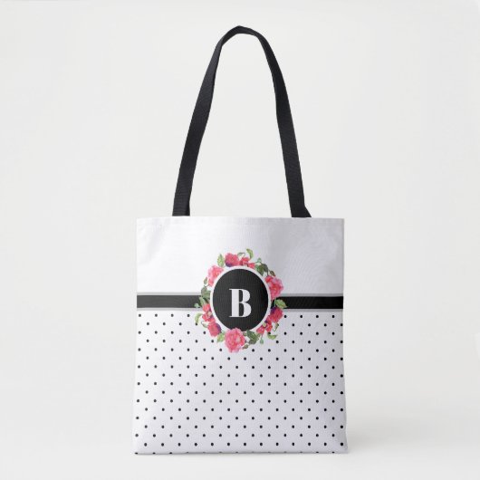 Waterverf Rood en Roze Cirkel Tote Bag (Voorkant)