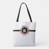 Waterverf Rood en Roze Cirkel Tote Bag (Achterkant)