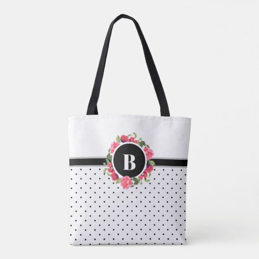 Waterverf Rood en Roze Cirkel Tote Bag (Achterkant)