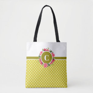 Waterverf Rood en Roze Cirkel Tote Bag