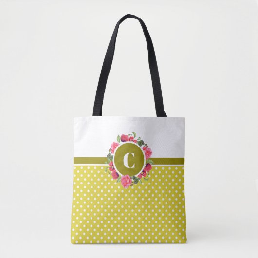 Waterverf Rood en Roze Cirkel Tote Bag (Voorkant)