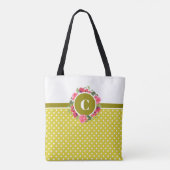 Waterverf Rood en Roze Cirkel Tote Bag (Achterkant)