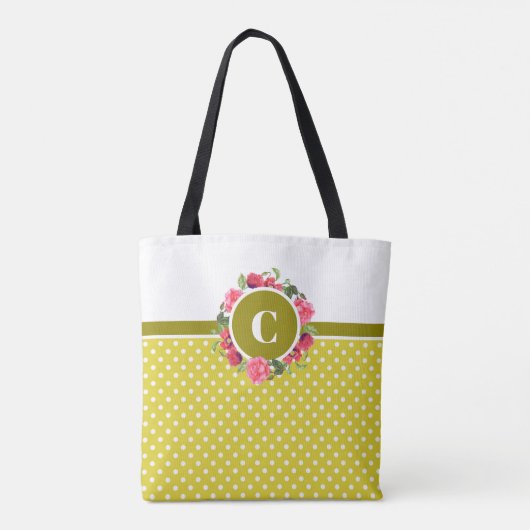 Waterverf Rood en Roze Cirkel Tote Bag (Achterkant)