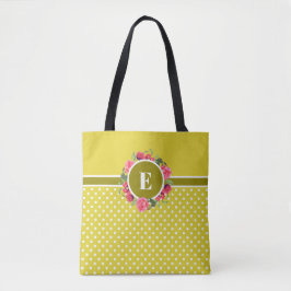 Waterverf Rood en Roze Cirkel Tote Bag