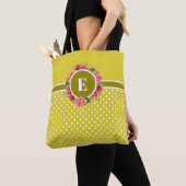 Waterverf Rood en Roze Cirkel Tote Bag (Dichtbij)