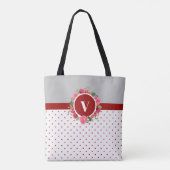 Waterverf Rood en Roze Cirkel Tote Bag (Achterkant)