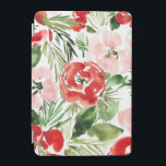 Waterverf rood en roze floreel patroon iPhone draa iPad Mini Cover<br><div class="desc">Prachtig waterverf bloempatroon</div>