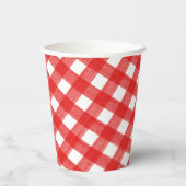 Waterverf Rood- en White Plays Paper Cup Papieren Bekers (Achterkant)