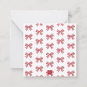 Waterverf Rood en Wit Gestreepte Boog Notitiekaartje (Achterkant)