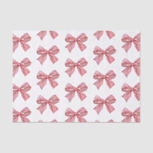 Waterverf Rood en Wit Gestreepte Boog Tissuepapier