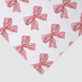 Waterverf Rood en Wit Gestreepte Boog Tissuepapier (Detail)