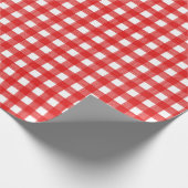 Waterverf Rood en wit speldenstang Cadeaupapier (Hoek)