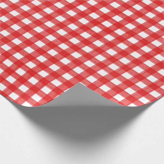 Waterverf Rood en wit speldenstang Cadeaupapier (Hoek)