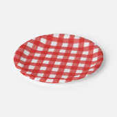 Waterverf Rood en wit speldenstang Papieren Bordje (Gekanteld)